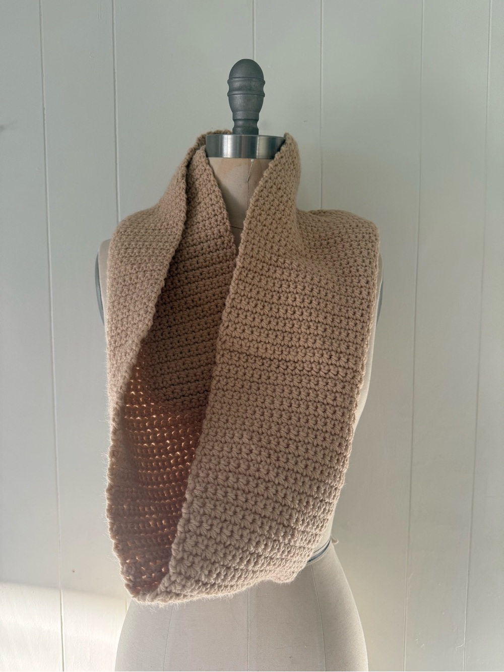Cozy Knit Infinity Scarf - Cream